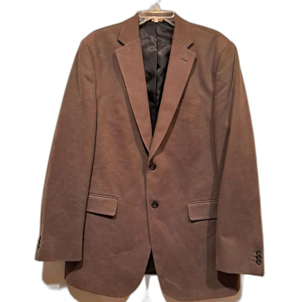 Banana Republic sport coat jacket blazer brown casual 100% cotton men's size 44L